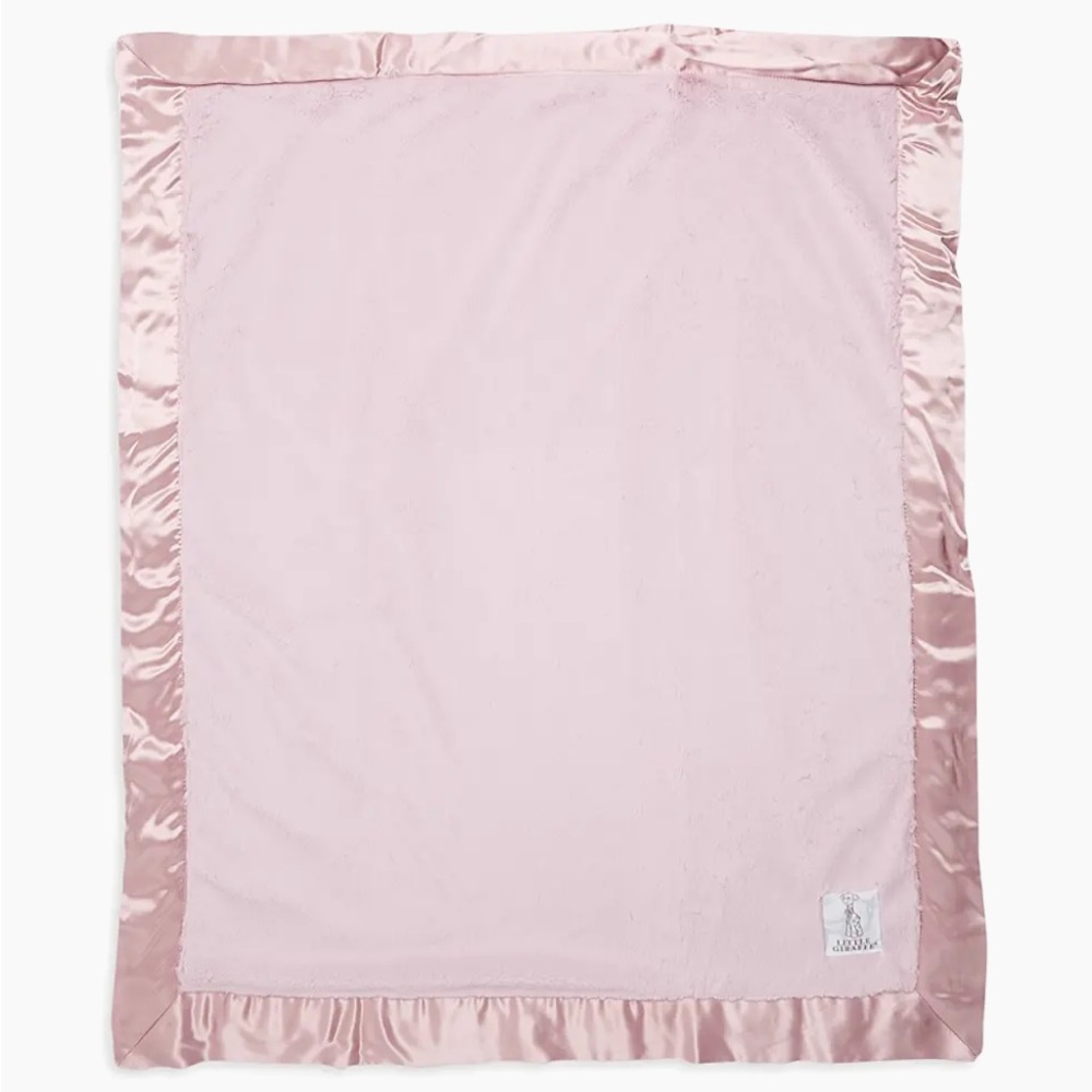 Little Giraffe Pink Satin Trim Blanket